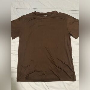 SELLING ALL 3 TOGETHER
Brown SHEIN T-shirt
2 blue SHEIN shorts